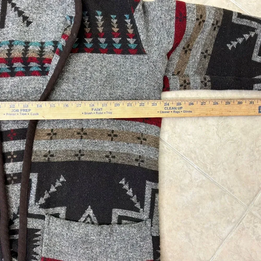 Southwestern Aztec Duster Cardigan Women's Long Open Front Boho Western One Size